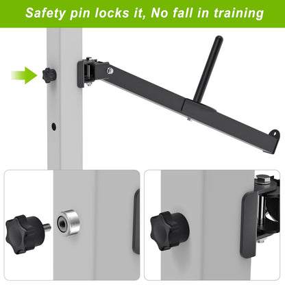 SELEWARE Belt Squat Lever Arm for 3" x 3" Power Cage with 5/8" or 1" Hole, Squat Rack Attachment Fit 1'' and 2'' Weight Plates Allow Both Vertical and Sideways Movements