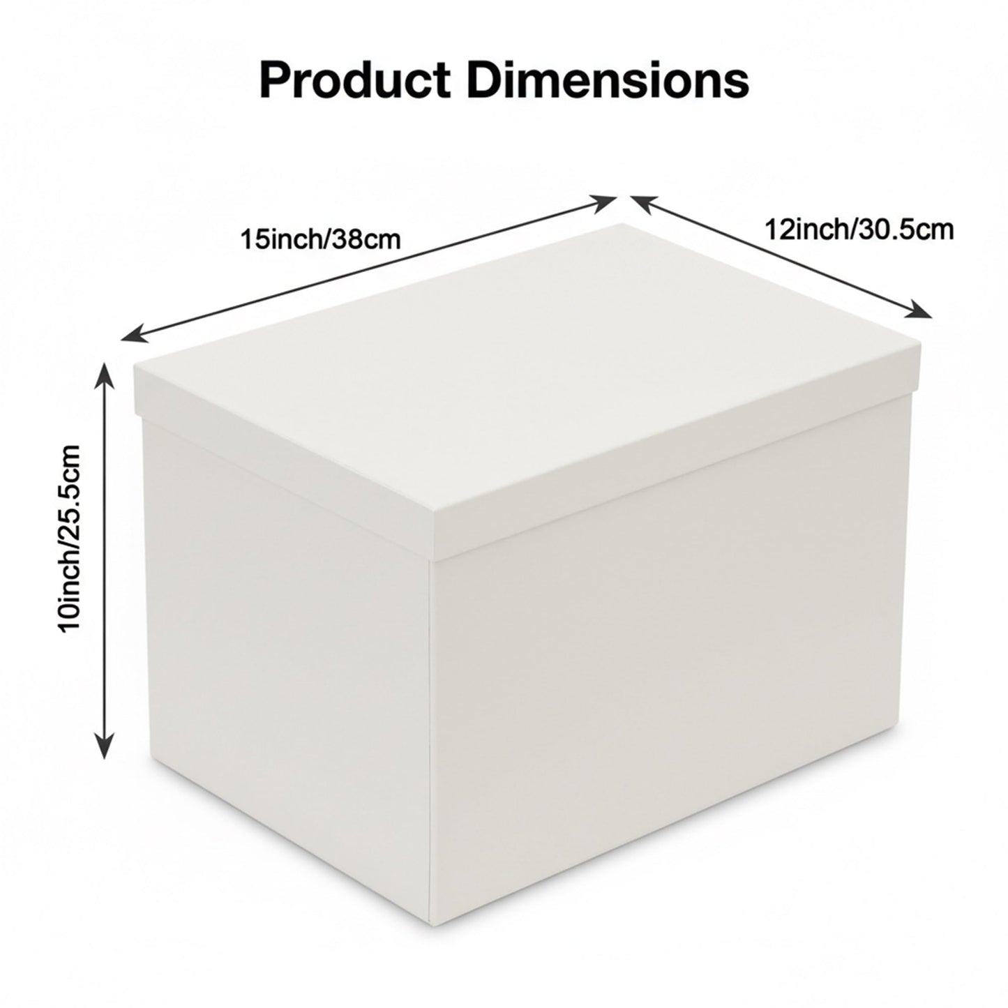 Rinrda Extra Large Gift Box,15x12x10 Inches,White Gift Boxes with Lids for Presents,10-inch Deep Box for Birthday Weddings Valentine's Day.Contains Card, Ribbon,Shredded paper