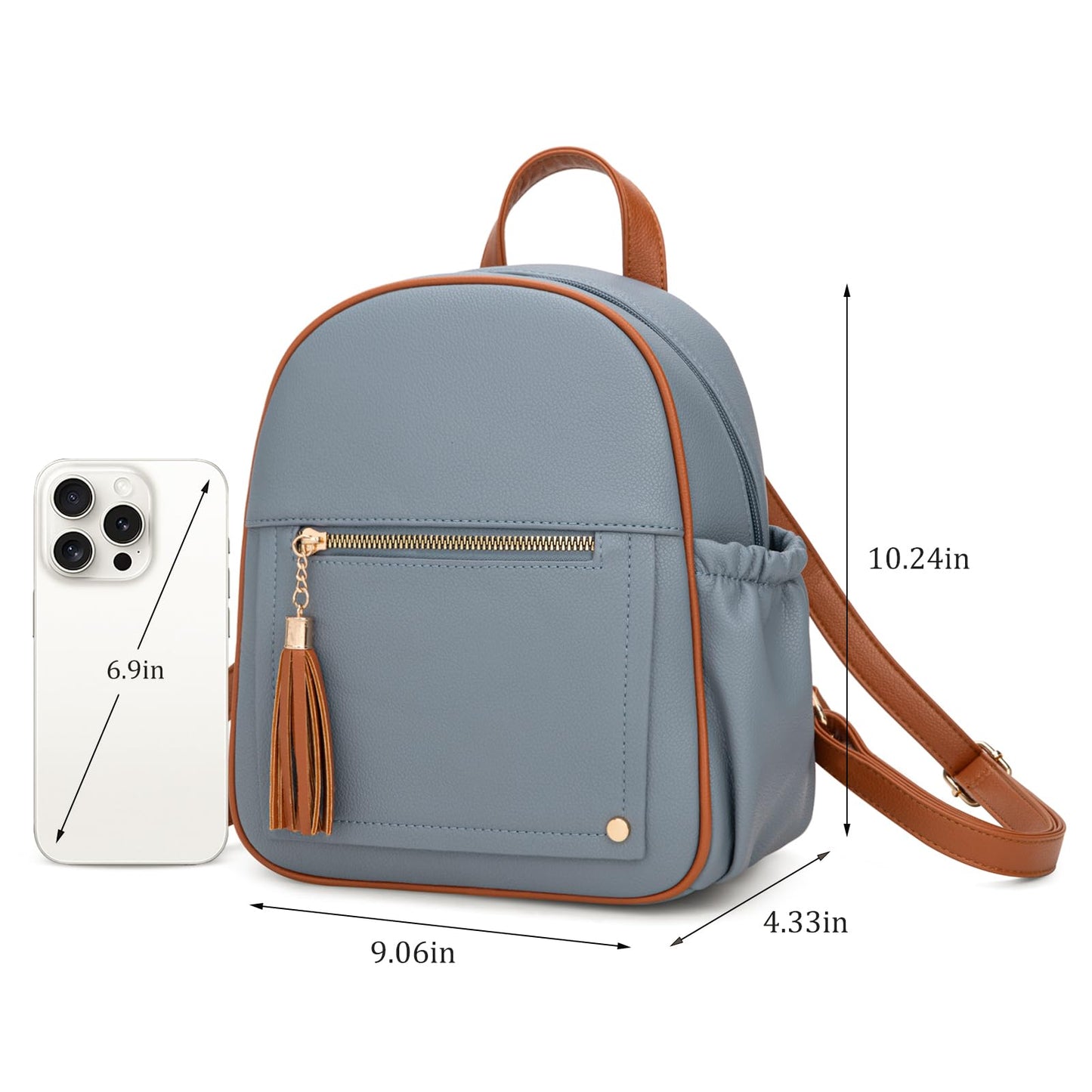Montana West Mini Backpack Purse for Women Anti Theft Backpacks with Secured Zipper and Tassel