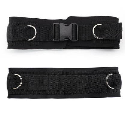 LOOEEL Adjustable Waist Belt Soft Neoprene Padded Belt with 2 Movable Rings for Cable Machines Fitness Exercise Speed Agility Resistance Training