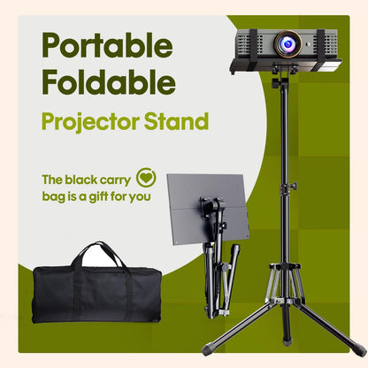 ORWOD Projector Stand Laptop Tripod - Portable Tripod Adjustable Height 20 to 60 Inch, Projector Stand with Gooseneck Phone Holder ＆ Mouse Tray, Laptop Floor Stand for Podium, Studio, DJ Racks