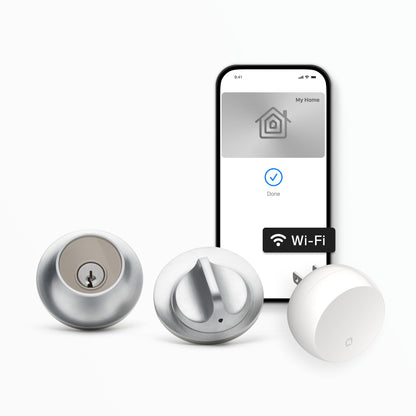 Level Lock+ (Matter) Smart Lock - World's Smallest, Most Advanced Matter-Over-Thread Deadbolt Plus Apple Home Key - Keyless and Remote Access via Apple, Alexa, Google Home, SmartThings (Satin Nickel)