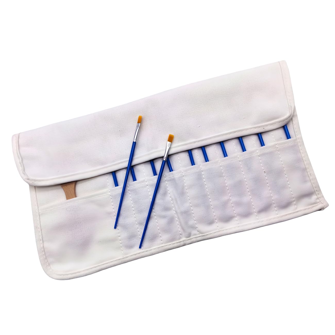Funny live Paint Brush Holder Art Supplies, Artist Brush Holder & Storage Organizer Roll-Up Case Bag, Protect Acrylic Oil Watercolor Paintbrushes (White 22 Slot Pockets)