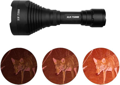 Elusive Wildlife 750 HD Handheld Hunting Spotlight - Red LED, 750-Yard Beam, Ergonomic Grip & Charger