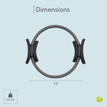 Balanced Body Ultra-Fit Circle Mini, Pilates Ring Resistance Trainer, Upper-Body and Leg Workout Equipment, Leg Exercise Equipment, Pilates Equipment for Home or Studio Use, 12-Inch Diameter