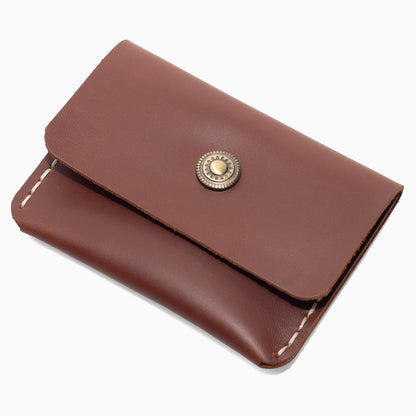Handcrafted Full Grain Leather Card Wallet - Slim Magnetic Closure for Men & Women | Compact 4.3 x 3.0 x 0.2 Inches | Premium Quality Card Holder