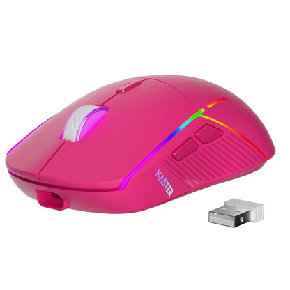 FFJ Wireless Gaming Mouse, 24000 DPI, Tri-Mode 2.4G/USB-C/Bluetooth 5.3 Gaming Mouse Wireless, RGB Programmable Mouse Gamer, 75Hrs Battery Life, Rechargeable Gaming Mice for PC, Mac, PS5, Xbox - Black