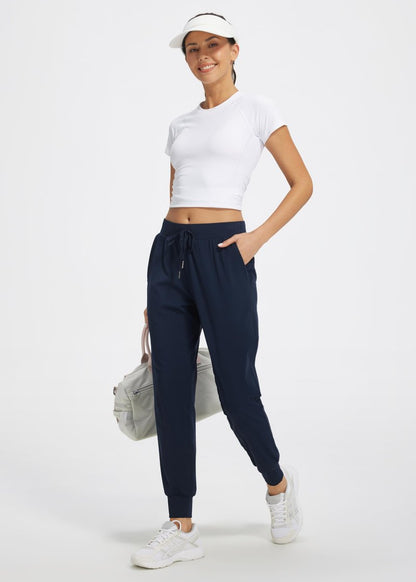 Libin Joggers for Women Tall/Regular/Petite Dance Sweatpants Athletic Workout Trousers Pants Tapered Casual Teacher Yoga Pants for Running Golf Work Cloths, Navy 3XL