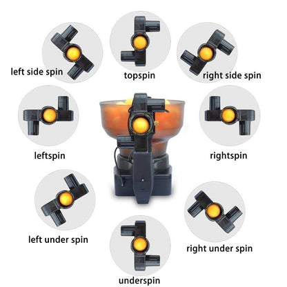 ZXMOTO HP-07 Ping Pong Robot Machine with 36 Different Spin Balls Table Tennis Robot Automatic Ball Machine for Training