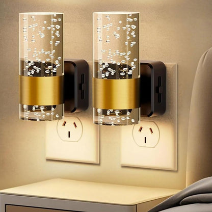 Night Light Plug in, 2 Packs LED Night Light with Auto Dusk to Dawn Sensor, 3000K Soft White, 0-100 LM Dimmable Kids Night Lights for Bedroom, Bathroom, Kitchen, Hallway, Stair, with AU Plug