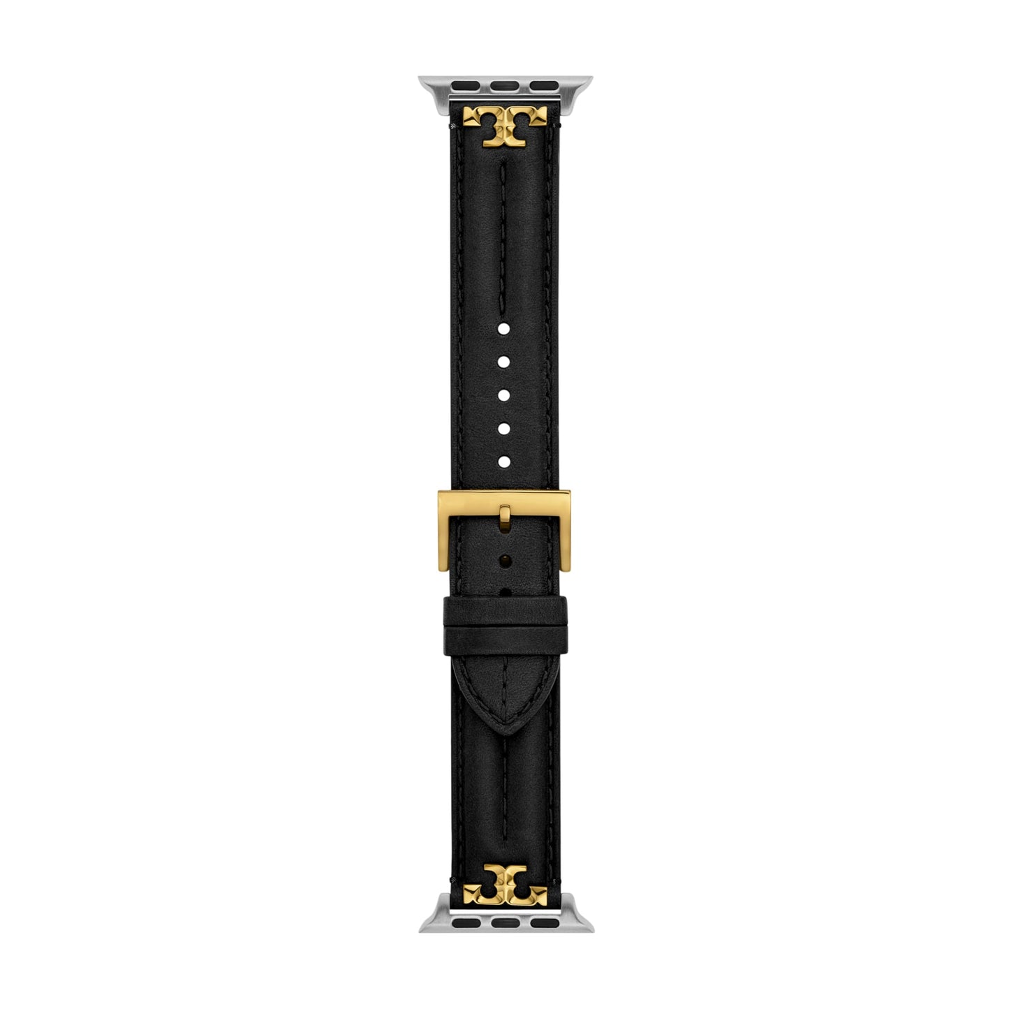 Tory Burch Women's Kira Black Leather Band for Apple Watch® (Model: TBS0107E)