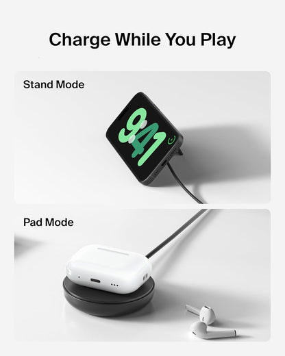 Belkin Magnetic Wireless Charging Pad Qi2 15W w/Kickstand - MagSafe-Compatible Qi2-Certified Wireless Charger for iPhone 17 Series, Samsung Galaxy S25 Series, AirPods (No PSU) - Black