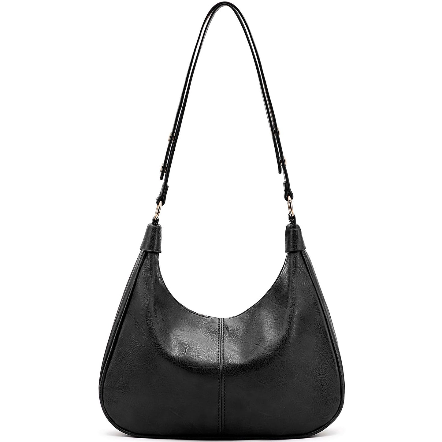 NIUEIMEE ZHOU Shoulder Bag for Women Ultra Soft Foldable Vegan Leather Crossbody Bags Tote Hobo HandBag Underarm Purses