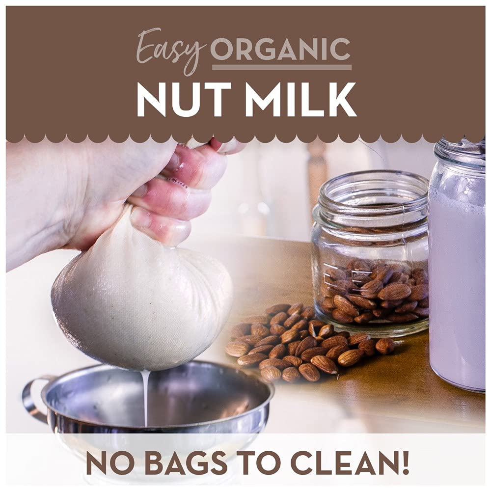 Organic Unbleached Cotton Cheesecloth for Straining - 2 Reusable Hemmed Squares, GOTS Certified, Fine Reusable Strainer – Large 23" x 23"