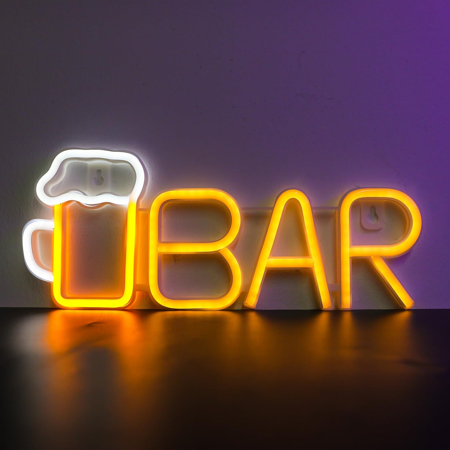 VOCAON Bar Beer Neon Signs Light Wall Decor USB/Battery Powered Neon Lights for Bedroom Girls Kids Birthday Party LED Bar Signs for Home Bar, Bistro, Party, Club, Home Theater (Warm White)