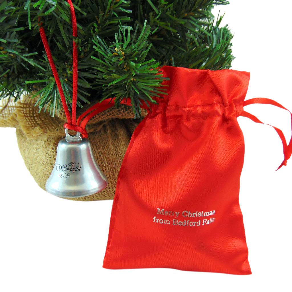 It's a Wonderful Life Bell Christmas Ornament Movie Steel Ribbon USA Made