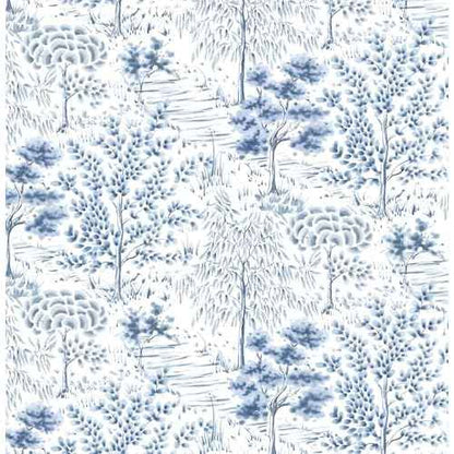 Timeet Peel and Stick Wallpaper White and Blue Wall Paper Removable Self Adhesive Wallpaper Tree Contact Paper for Bedroom Bathroom Walls Covering Vinyl Roll 17 inx78.7 in