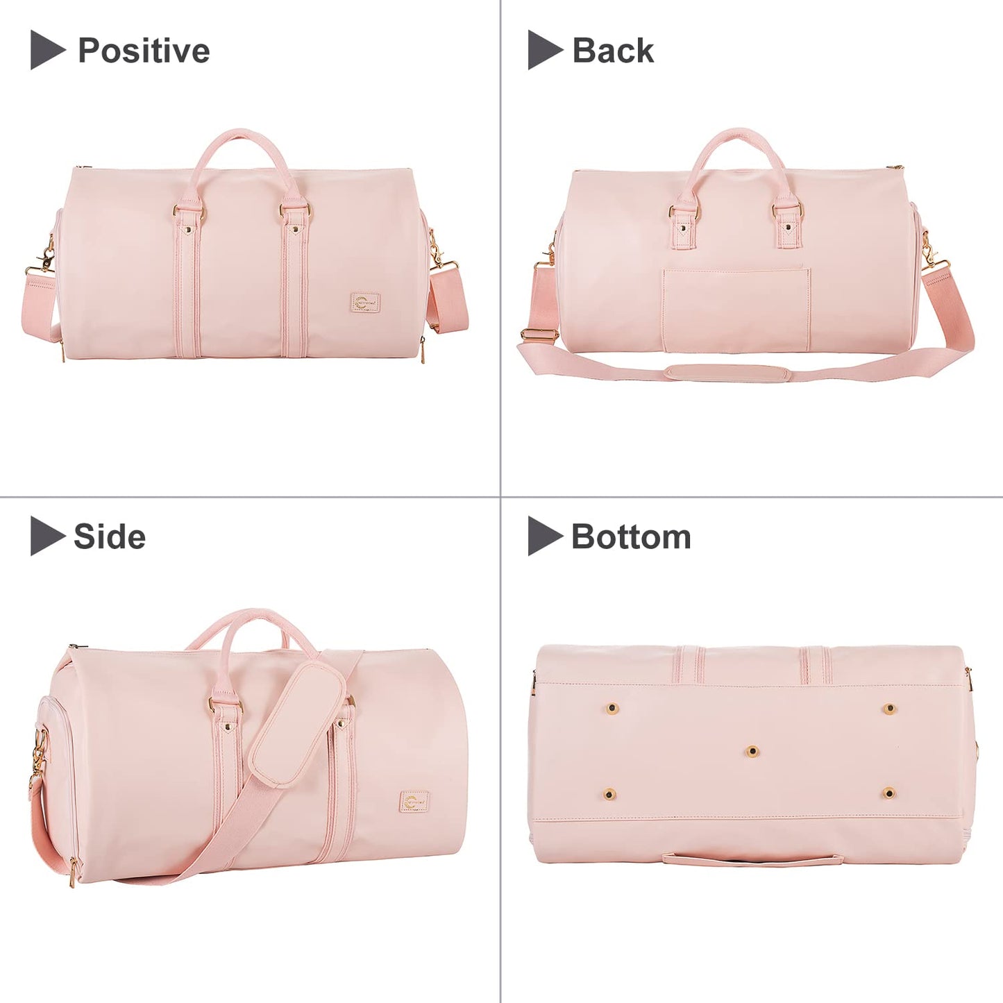 seyfocnia Convertible Carry on Garment Bag for Women, Garment Bags for Travel with Shoe Pouch 2 in 1 Hanging Suitcase Suit Bag for Women Travel Duffle Bag Garment Bag