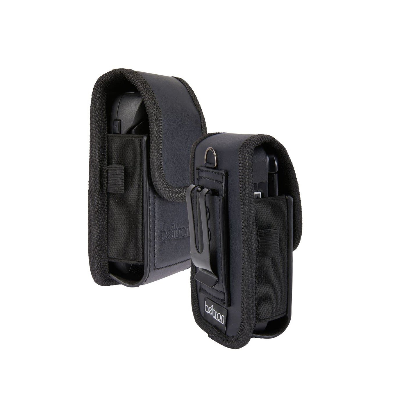 Universal Flip Phone Case, BELTRON Leather Vertical Pouch for TCL Flip Pro, Flip 3, Alcatel Go Flip 4, Go Flip V, Cingular Flip 2, Nokia 2720V & More (Belt Loop, Metal Belt Clip & Dual Magnet Closure)