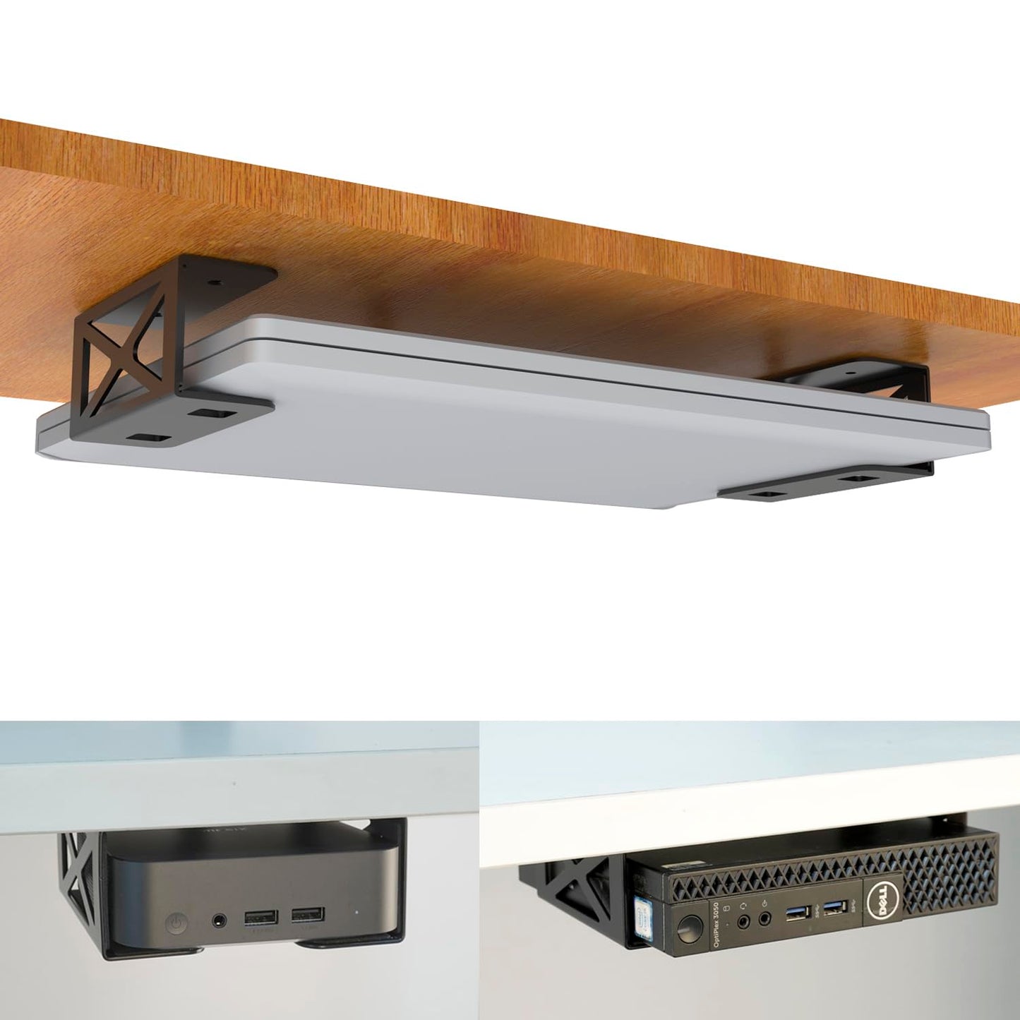 bylitco Under Desk Laptop/Mini PC Storage Mount,CPU Holder,Compatible with Dell OptiPlex,Mac Book,Mac mini and More.
