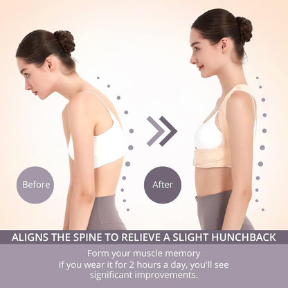 Posture Corrector for Back Support: Adjustable Shoulder Posture Brace for Men and Women (Black, Small/M)