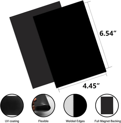 Black Magnetic Picture Frame 4X6 for Refrigerator-50 Pack,Black Photo Magnets Sleeves,Bulk Holders for Classroom