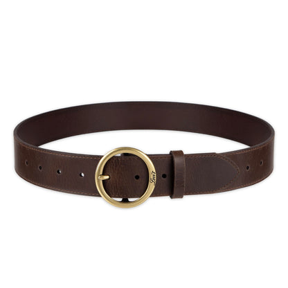 Levi's Women's Round Centerbar Sliding Loop Belt, Dark Brown, X-Large