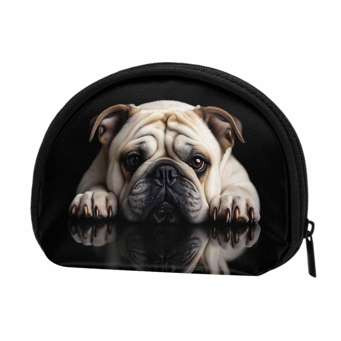 IBILIU Small Coin Purse Funny Dog Bulldog Mini Wallet Coin Pouch Change Purse For Women Men