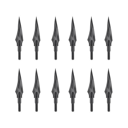12 Pack Hunting Broadheads 100/120/125/150 Grain Traditional Archery Arrow Tips for Compound Recurve Bow Crossbow Shooting Black