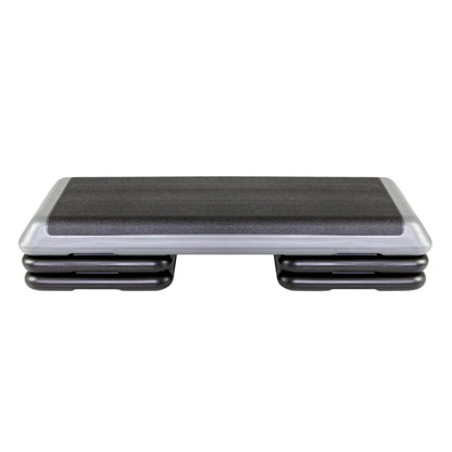 The Step (Made in USA Original Aerobic Platform for Total Body Fitness – Health Club 4 Risers Grey