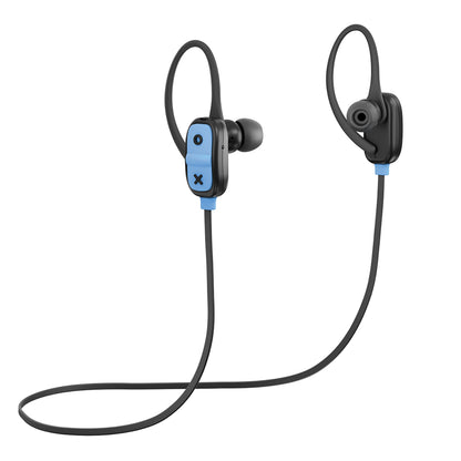 Bluetooth Wireless Earbuds Secure Ear-hook, 7 Hour Playtime, 30 Foot Range, Hands-Free Calling, Sweat Resistant JAM Live Large Earphones Blue
