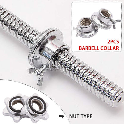 Ovrilossa 2 Pcs Barbell Collars,23mm Standard Barbell Spin-Lock Collars Screws Clamps Quick Lock and Release for Fitness Equipment Weight Lifting Barbells Or Dumbbell Bar