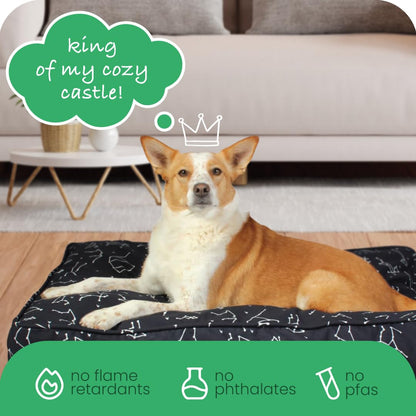 Molly Mutt Medium Large Dog Bed Cover - Calming Puppy Bed - Washable Pet Bed With Removable Cover