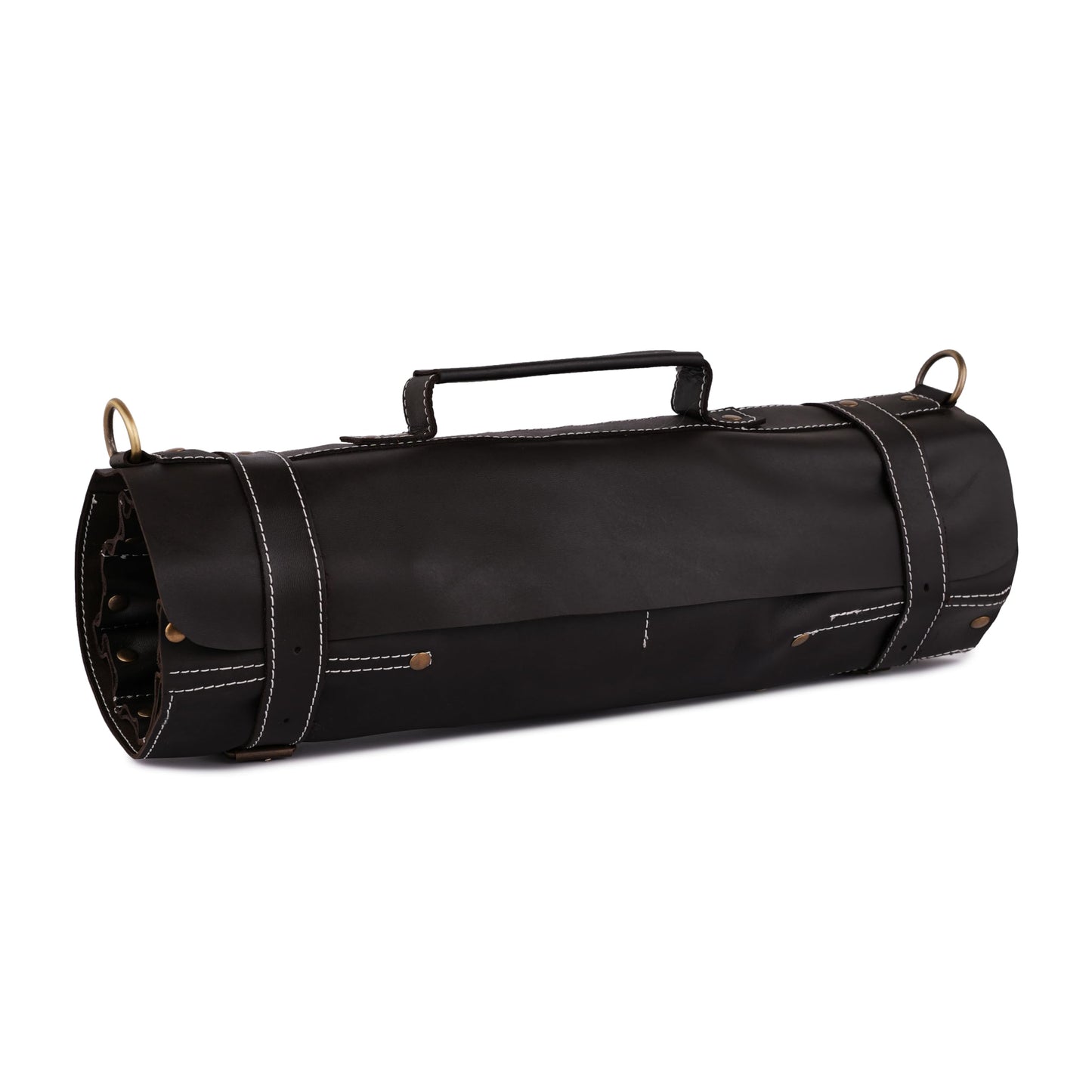 Tanner london Premium Leather Chef Knife Roll Bag – 18 Slot Knife & Tool Holder | Travel-Friendly Cutlery Organizer for Professional Chefs & Culinary Experts