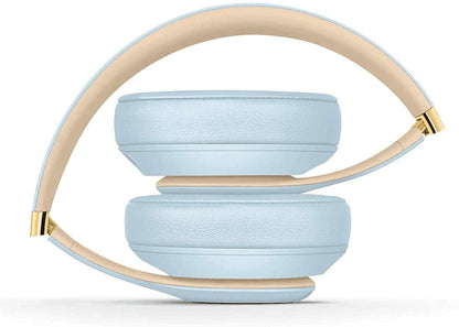 SoloWIT Replacement Ear Pads Cushions for Beats Studio 2 & Studio 3 Wired & Wireless Headphones, Earpads with Soft Protein Leather, Noise Isolation Memory Foam, Added Thickness - Crystal Blue