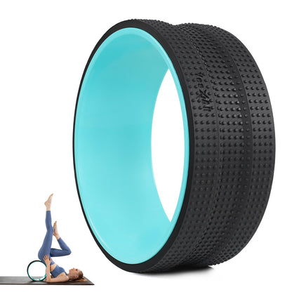 Yes4All Yoga Wheel Roller, 500 lb Capacity Back Cracker Roller, Yoga Roller for Back Ease & Spinal Support, Target Pressure Points for Comfort Hips & Neck, Available in 6”/10”/12” Sizes