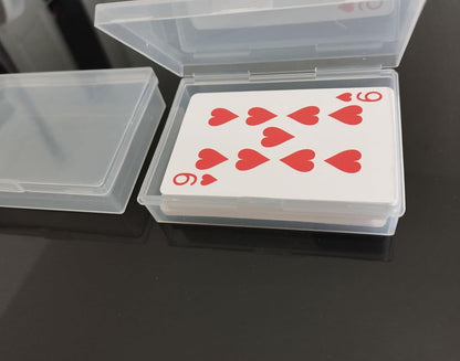 Clear Plastic Playing Card Deck Box - 18 Pcs Organizer for Blank Cards & Trading Cards | Durable Acrylic Storage Solution