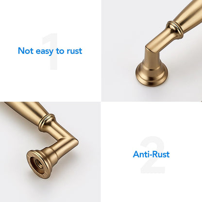 HOME EDIT 10 Pack 6-1/4 Inch Champagne Bronze Cabinet Handles Solid Zinc Alloy Pulls for Kitchen, Dresser, Closet & Bathroom Cabinets Hardware