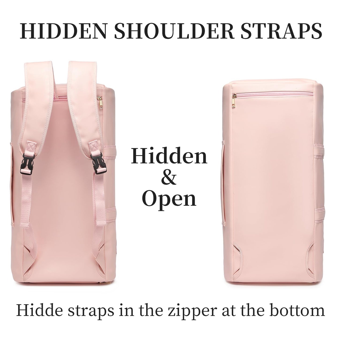 seyfocnia Convertible Travel Garment Bag,Carry on Garment Duffel Bag for Women - 3 in 1 Garment Backpack Hanging Suitcase Suit Business Travel Bag