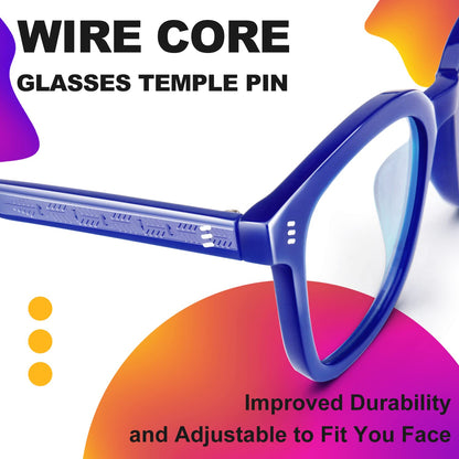 VISOONE Square Classic Blue Light Blocking Glasses with Non Prescription Anti Glare For Women and Men NOE