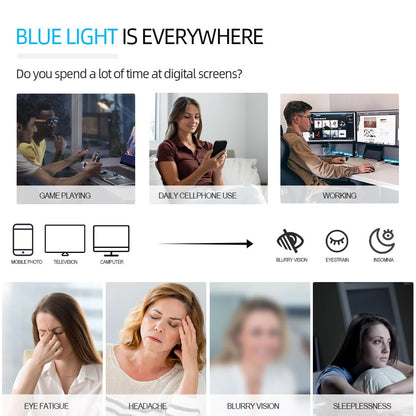 NZKNP Blue Light Glasses for Woman Men,Bluelight Glasses Womens,Blue Light Blocking Clear Black Fake Gaming Glass Accessories Computer Glass