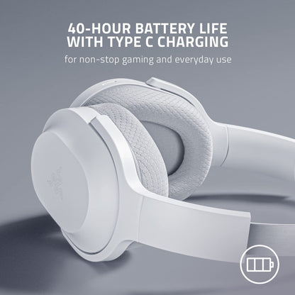 Razer Barracuda Wireless Gaming & Mobile Headset (PC, PlayStation, Switch 2, Android, iOS): 2.4GHz Wireless + Bluetooth - Integrated Noise-Cancelling Mic - 50mm Drivers - 40 Hr Battery - Mercury White