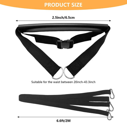 Tuyzhrymlic Sled Pulling Belt Set, Adjustable Waist Training Belt with Pulling Rope for Strength Agility Power Training to Help Full Body Building