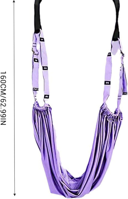 Elfzone Yoga Door Swing - Leg Stretcher Strap,Yoga Stretching Strap,Backbend Training Rope with Door Anchor, Flexibility Trainer Stretching Equipment Assist Stretch Strap for Fitness Gymnastics Dance Aerial Ballet (purple)