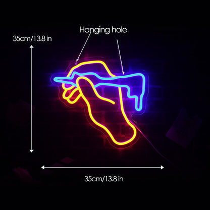 Tattoo Neon Sign Tattoo Neon Light LED Neon Sign for Tattoo Studio Wall Décor Dimmable LED Neon Light for Bar Restaurant Music Concert Man Cave Wall Art 14.4"×12.8"
