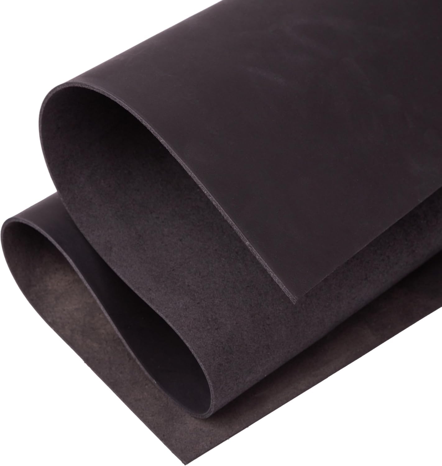 Shkira 6''X12'' Premium Crazy Horse Genuine Black Leather Sheets for Crafts Square - 2.0MM Thick Genuine - Thick Cowhide Leather Pieces Square Sheet for Crafts