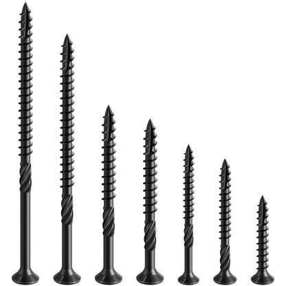 Wensilon #10 * 2-1/2" Black Deck Screws, (80pcs) 1 lbs.Exterior Wood Screws, Rust Resistant Epoxy Coated, Bronze, T20 Star Bit