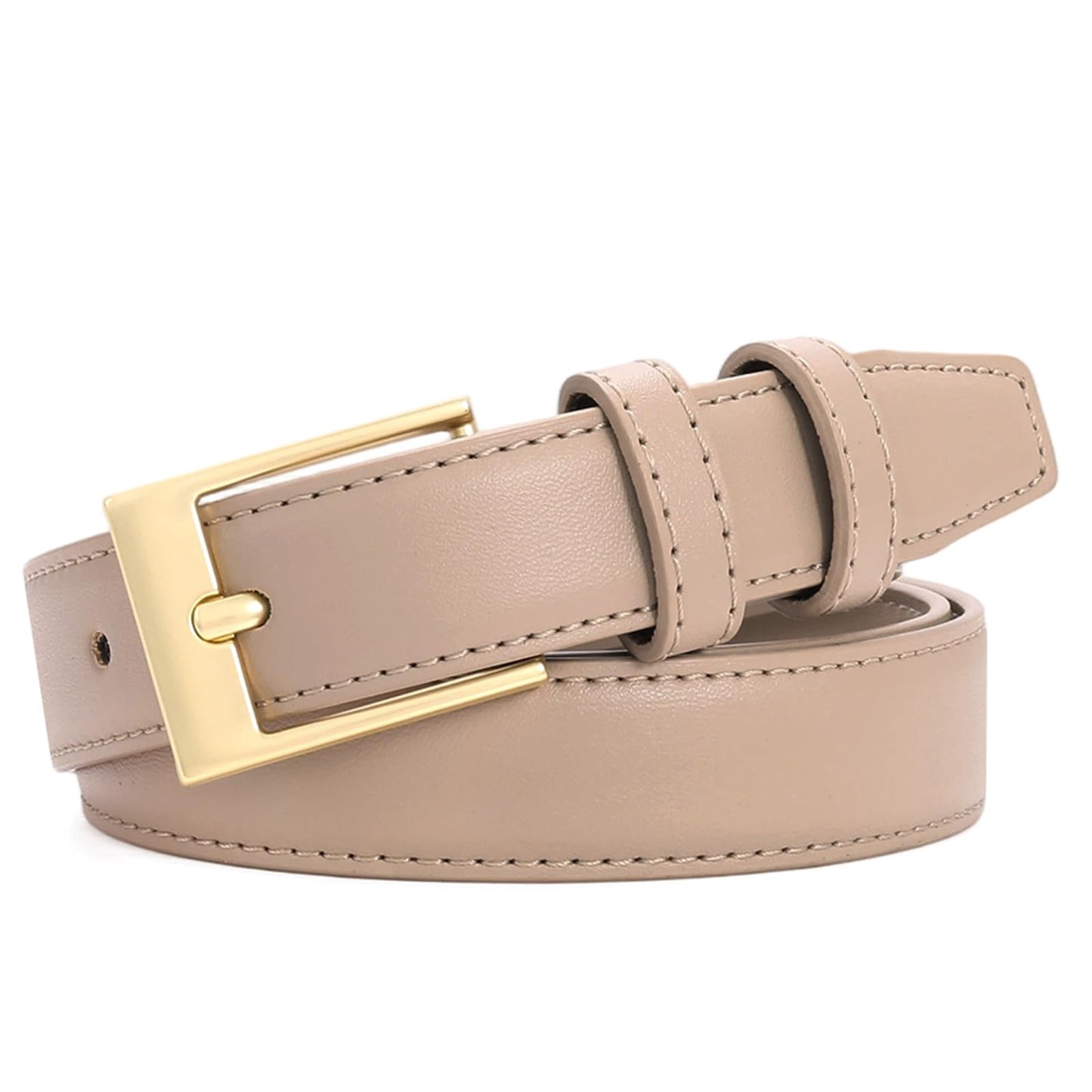 XILTAEN Women's Genuine Leather Belt for Jeans Pants Dresses Ladies Belt with Gold Buckle Waist Belts for Women