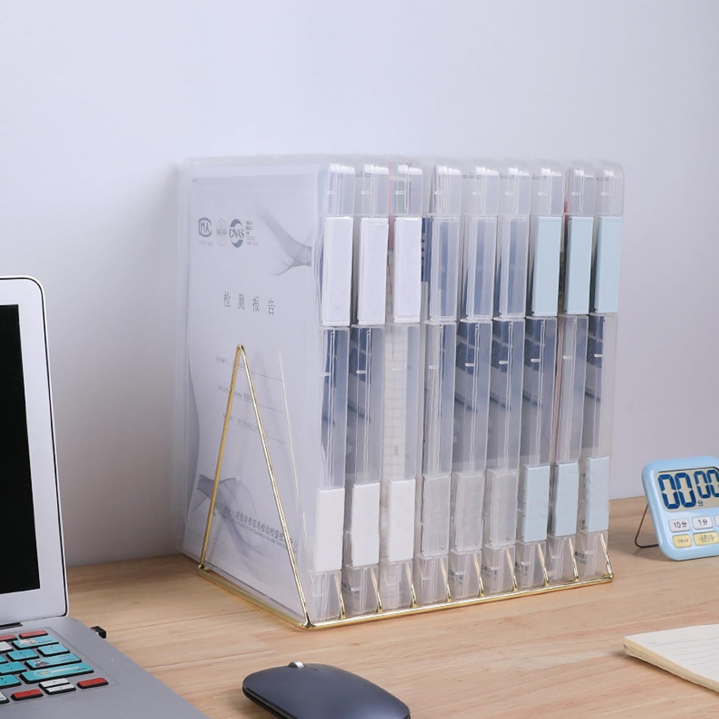 LonlyEagle 6 Pcs Clear A4 File Portable Project Case, Plastic Storage Box for 8.5" x 11" Letter Paper, Scrapbook Paper Storage Boxes Documents Magazines Holder
