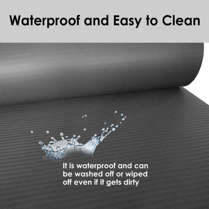 YAMAZEN 72"X24" Extra 10mm, 2/5 inch thick Yoga Workout Mat for Home Gym Exercise | All Purpose Mat with Strap